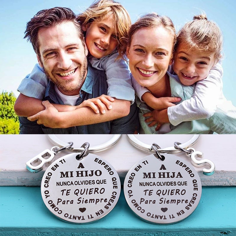 SANK®Bello llavero "Para mi Hijo e Hija"con caja de regalo