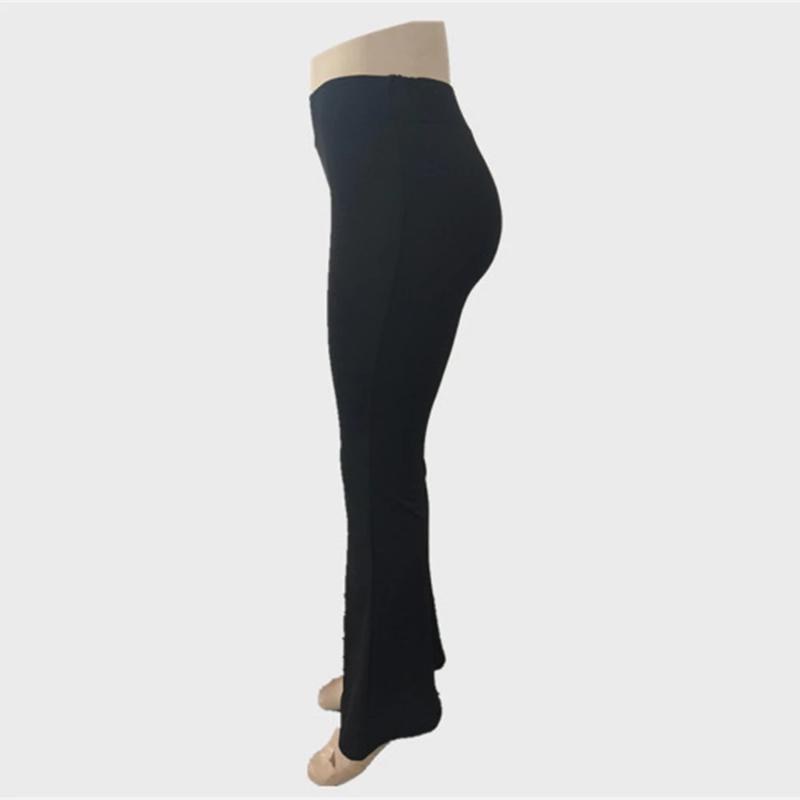 Pantalones acampanados largos de cintura alta para mujer