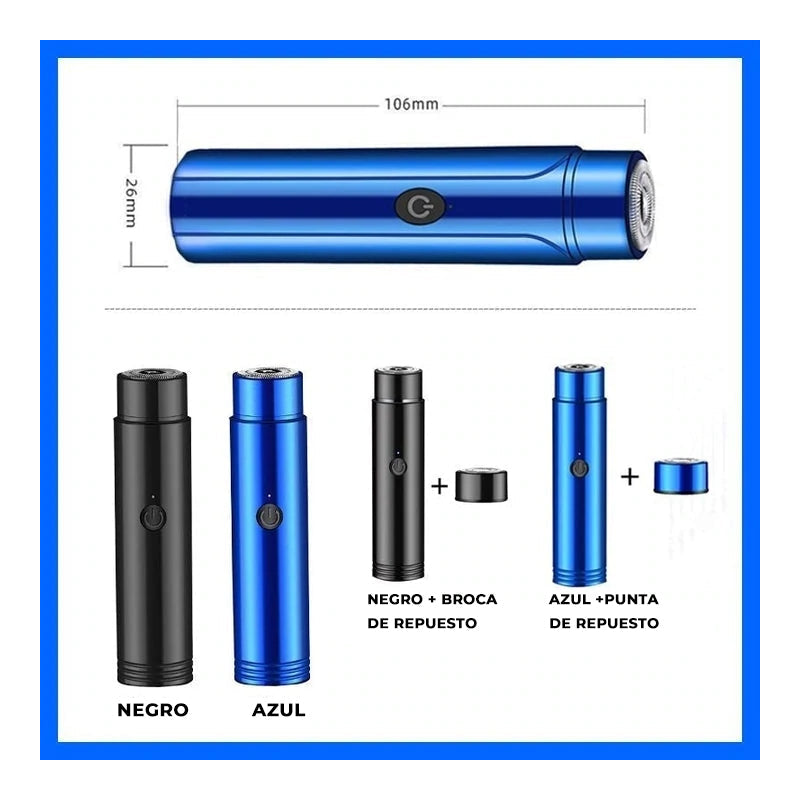 Mini máquina de afeitar eléctrica portátil