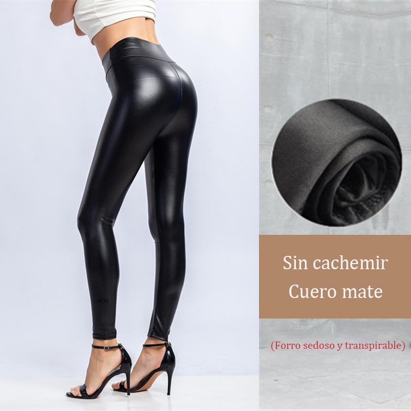 Legging de imitación de piel sintética elástica