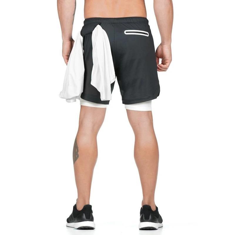 Pantalones de secado rápido Fitness doble capa 2 en 1