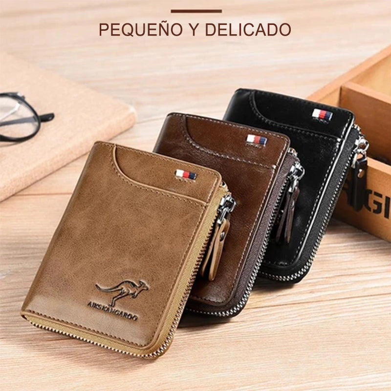 Cartera con bloqueo RFID para hombre