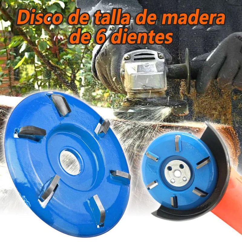 Disco de talla de madera de 3 o 6 dientes