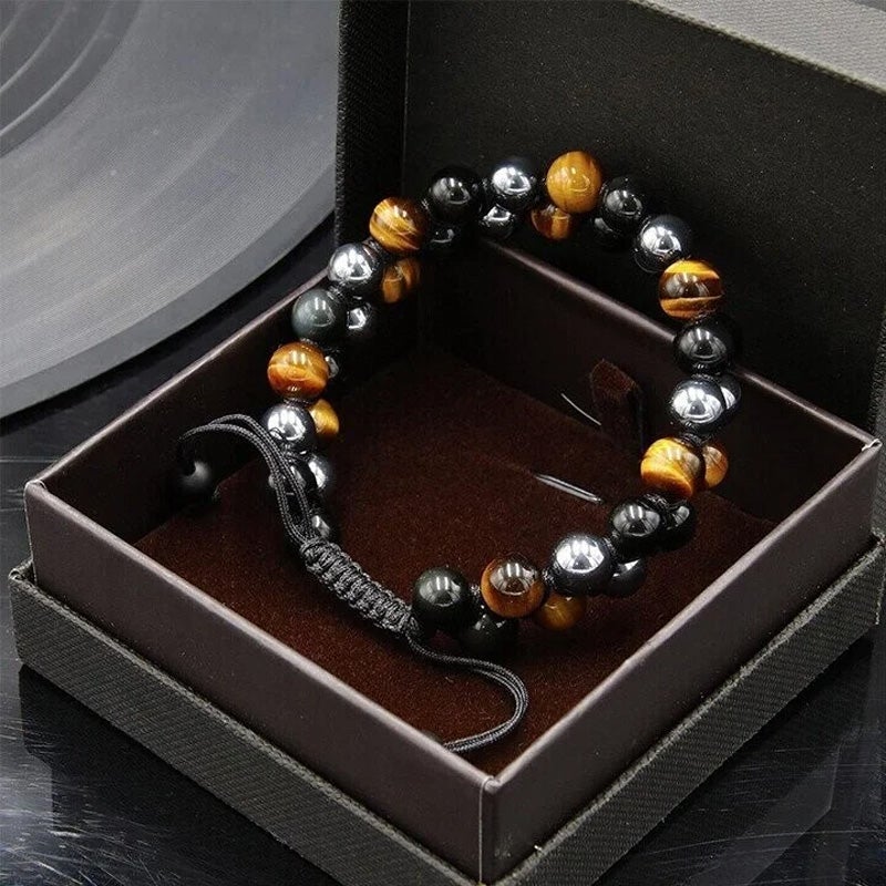 Pulsera ajustable hecha de mineral natural