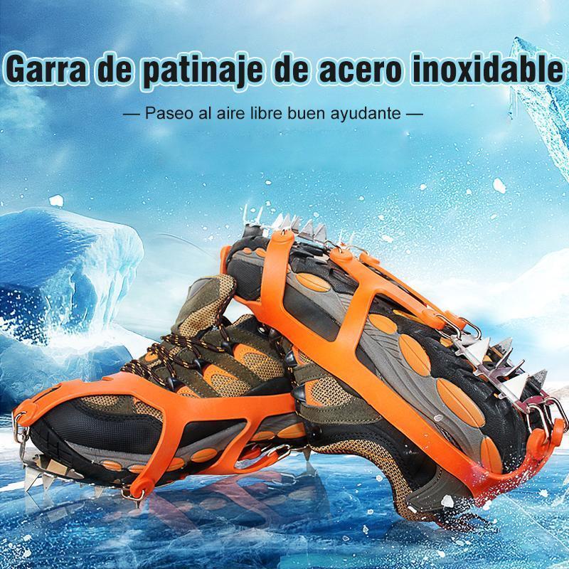 Cubierta de zapatos antideslizantes con crampones de acero inoxidable de 18 dientes