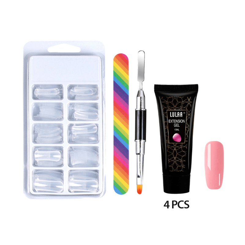 Kit de uñas de gel transparente de secado rápido