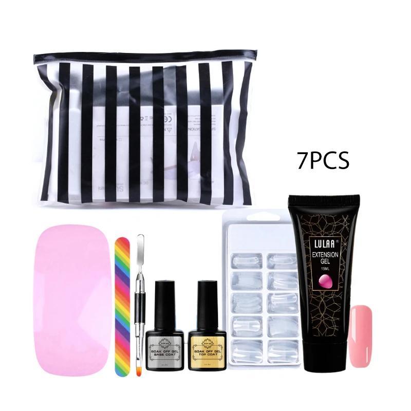 Kit de uñas de gel transparente de secado rápido