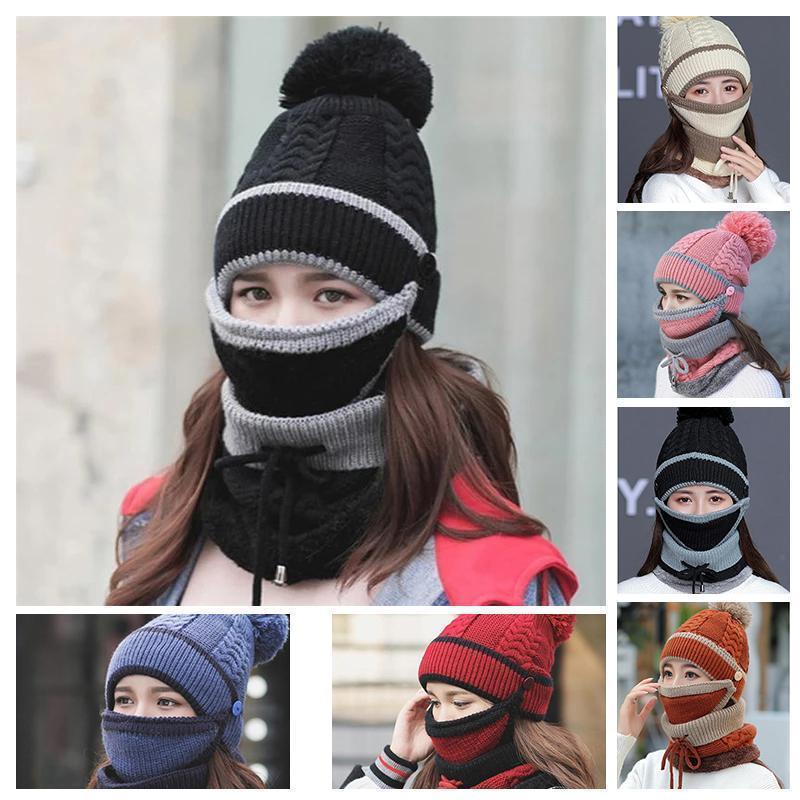 Gorro y bufanda de invierno para mujer