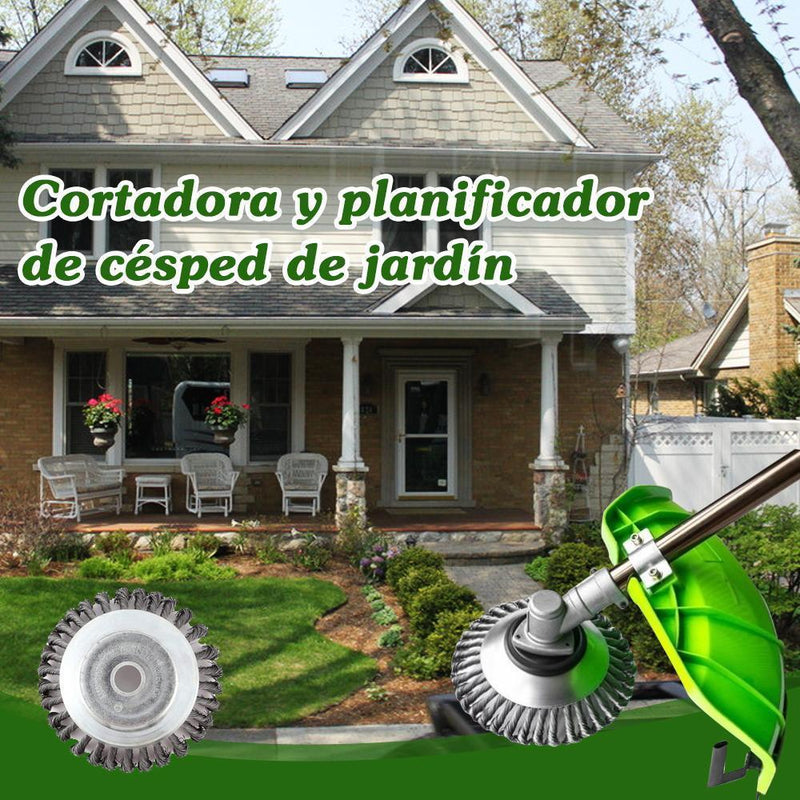 Cortadora y planificador de césped de jardín