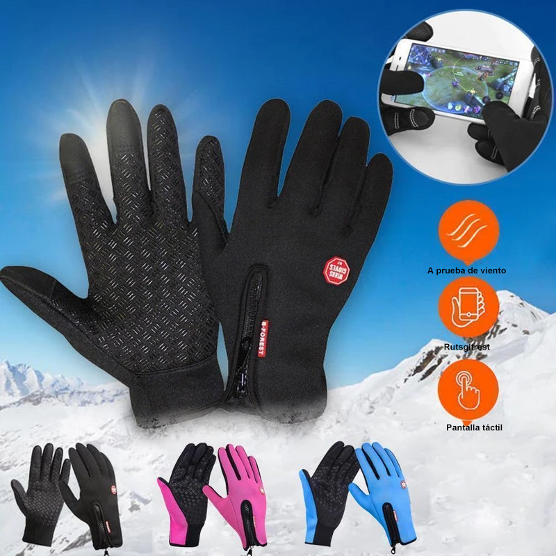 Guantes de pantalla táctil impermeables a prueba de viento de primera calidad unisex