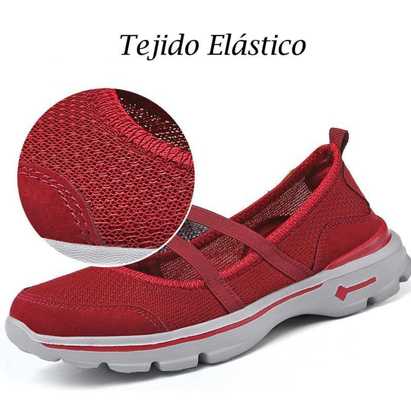 ComoVidaâ„?Zapatillas Planas con Tejido Elástico con suela desantilizante, Malla Transpirable.