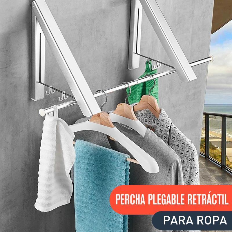 Estante de ropa retráctil plegable