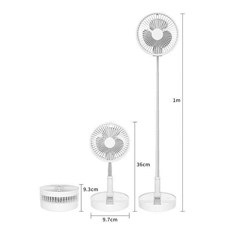 Ventilador de carga USB telescópico plegable