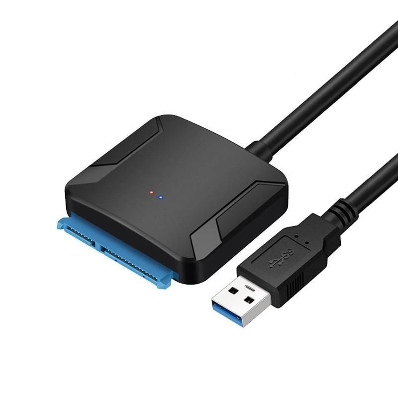 Adaptador de USB 3.0/2.0 a SATA III con UASP, Cable SATA USB para 3,5" 2,5" HDD SDD