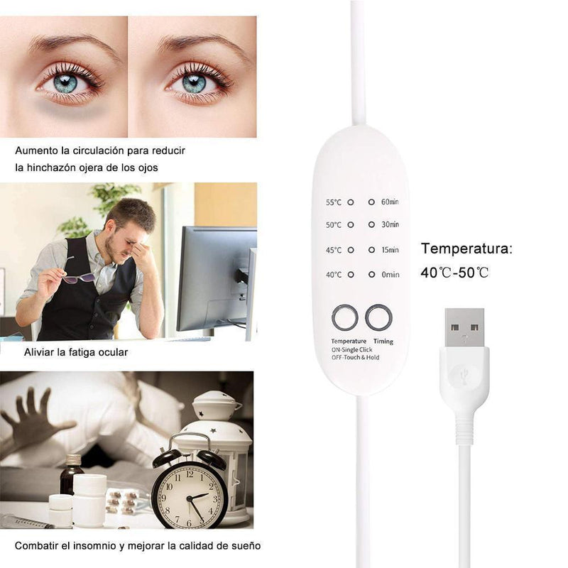 Mascarilla vaporosa para los ojos con USB