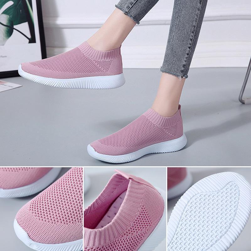 Zapatos redondos Flying knit sneakers