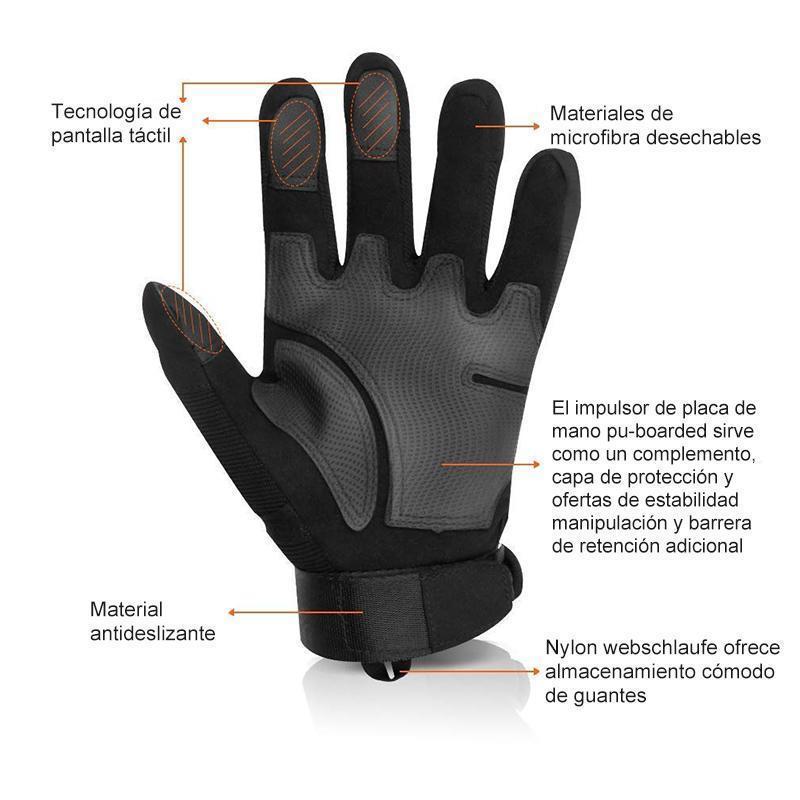 Guantes tácticos militares de dedo completo