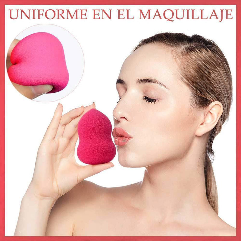 Esponja de maquillaje con varios colores, 2 piezas