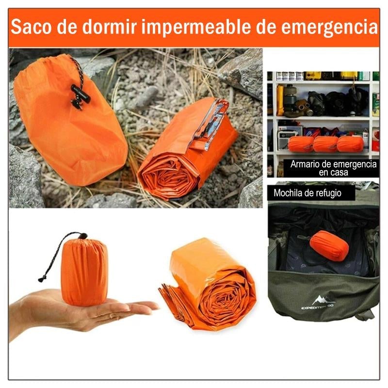 Saco de dormir de emergencia impermeable al aire libre