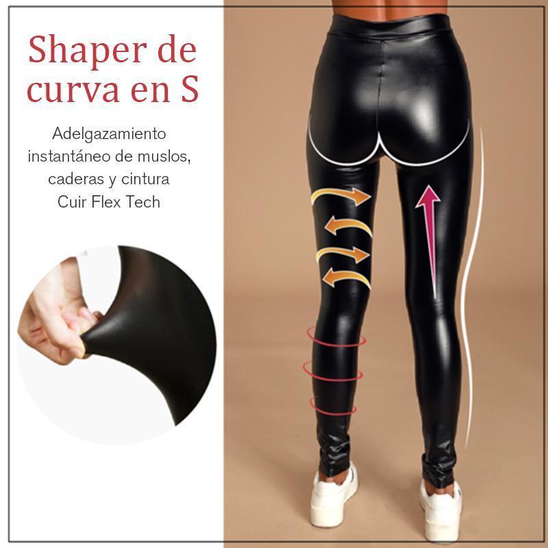 Legging de imitación de piel sintética elástica