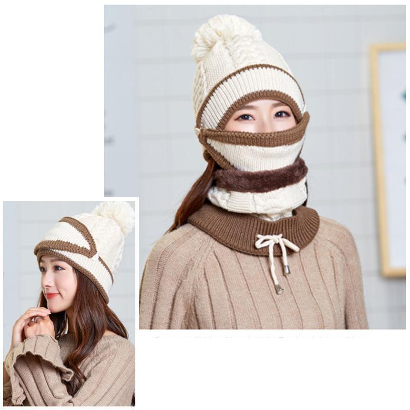 Gorro y bufanda de invierno para mujer