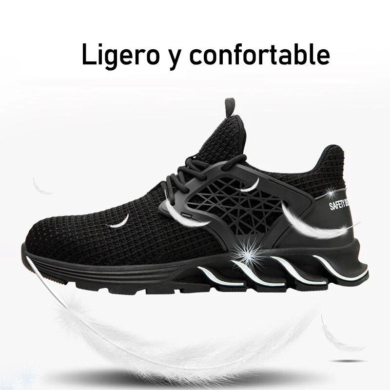 Zapatos de seguridad con punta de acero cómodos unisexo