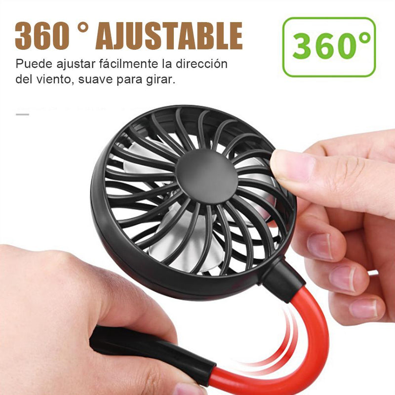 Mini ventiladores de cuello recargables