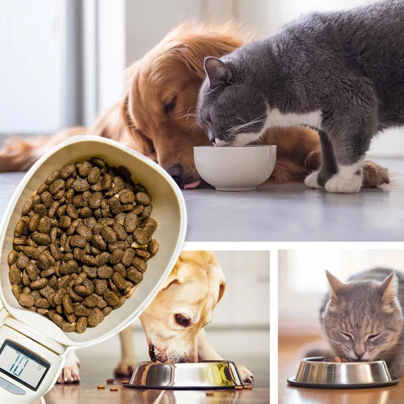 Cuchara digital de medición de alimentos para mascotas