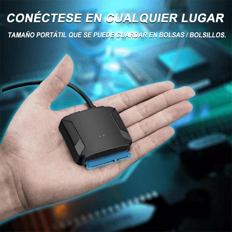 Adaptador de USB 3.0/2.0 a SATA III con UASP, Cable SATA USB para 3,5" 2,5" HDD SDD