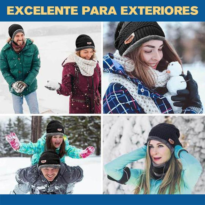 Gorro cálido con bufanda