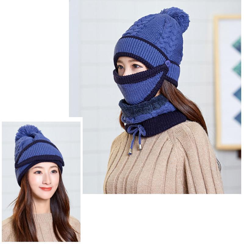 Gorro y bufanda de invierno para mujer