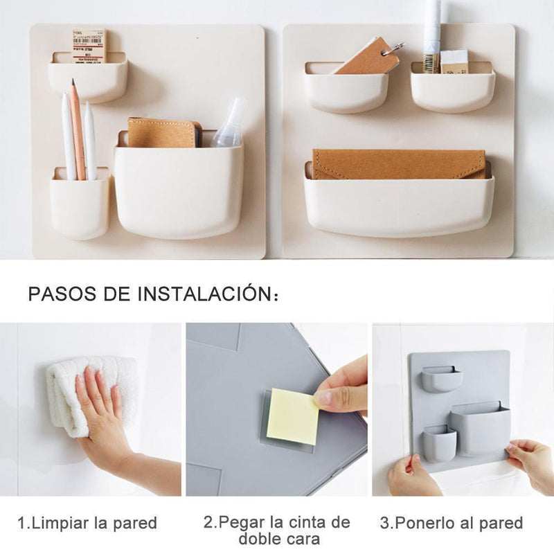 Pegado Cajón de pared con Combinación Libre , 3 colores