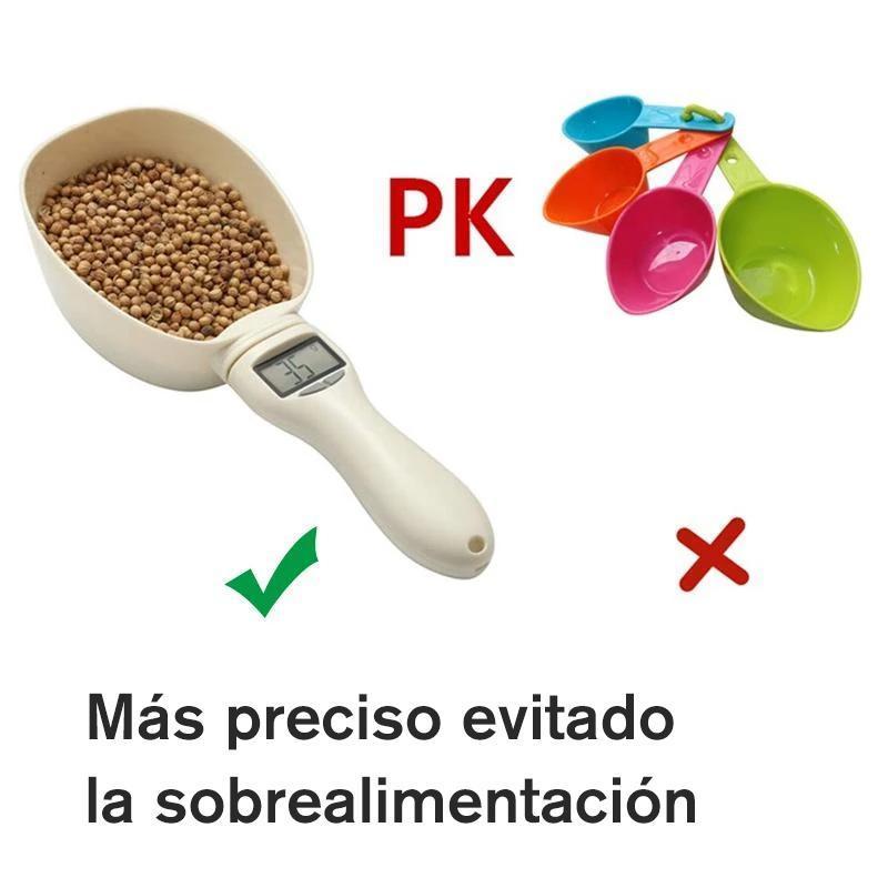 Cuchara digital de medición de alimentos para mascotas