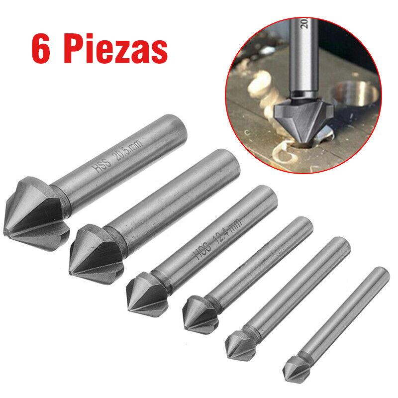 Metal tres bordes biselados (6 Piezas)