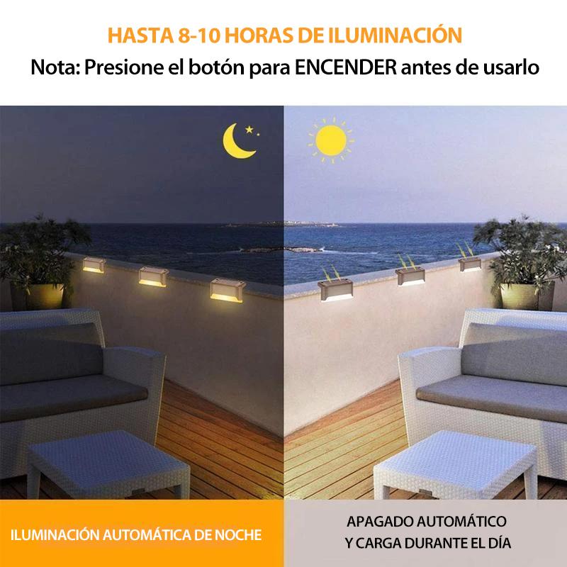 Innovadora luz solar empotrada para exteriores impermeable