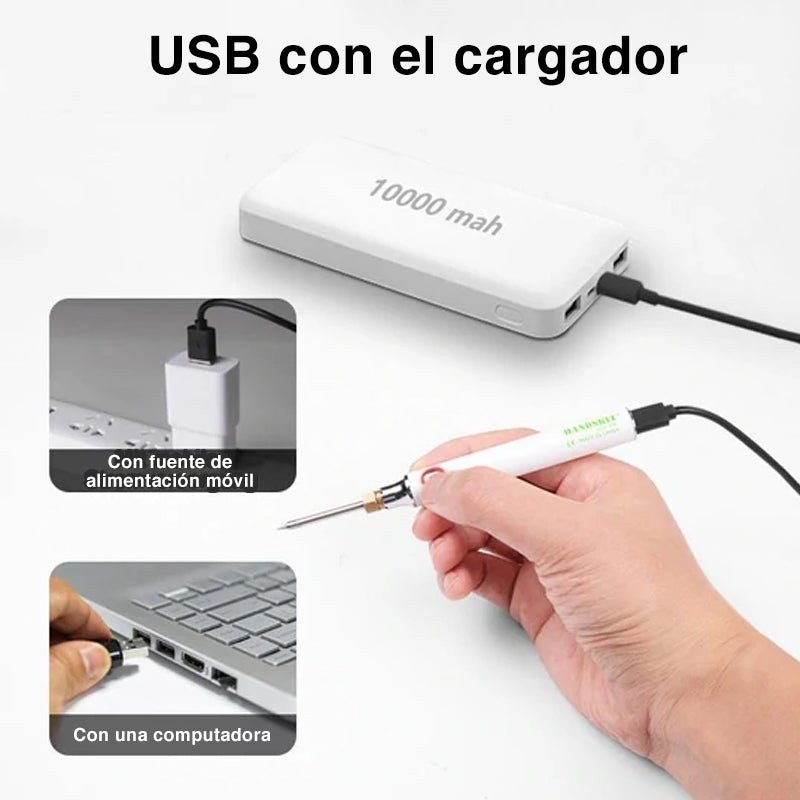 Juego de soldador eléctrico portátil USB