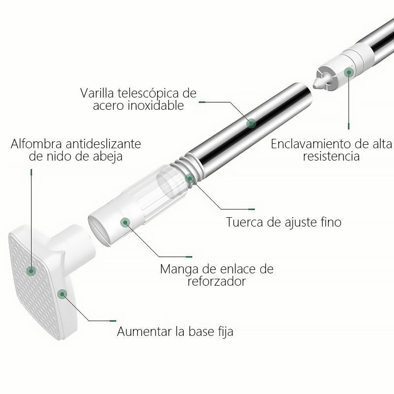 Varilla telescópica para colgar ropa