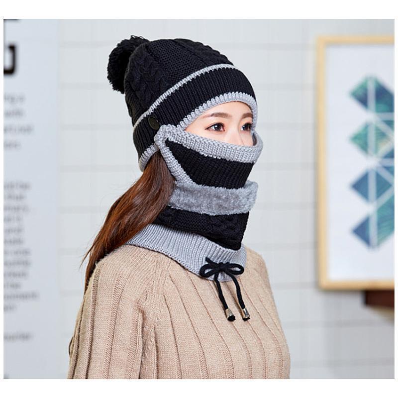 Gorro y bufanda de invierno para mujer