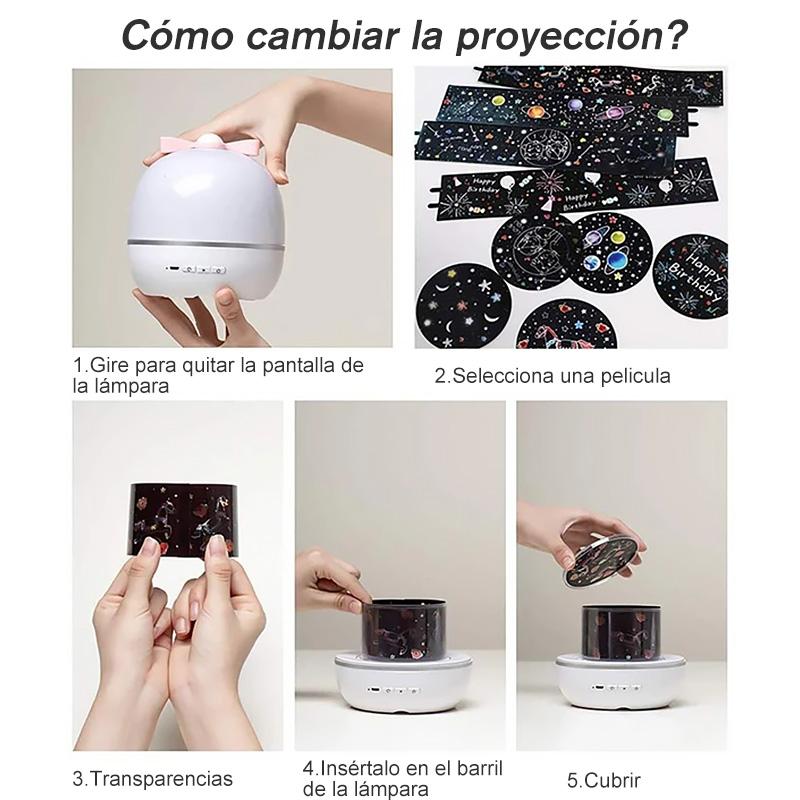 Proyector de rotación 360 Cielo estrellado