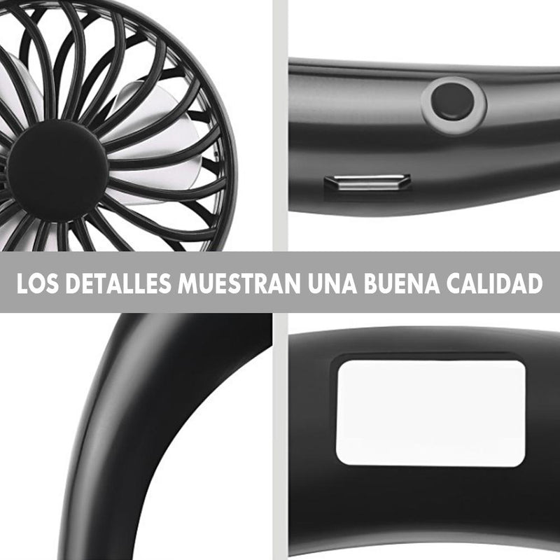 Mini ventiladores de cuello recargables