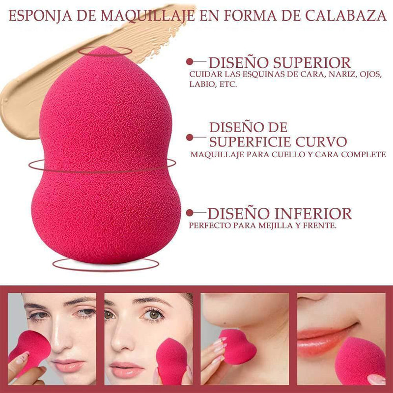 Esponja de maquillaje con varios colores, 2 piezas