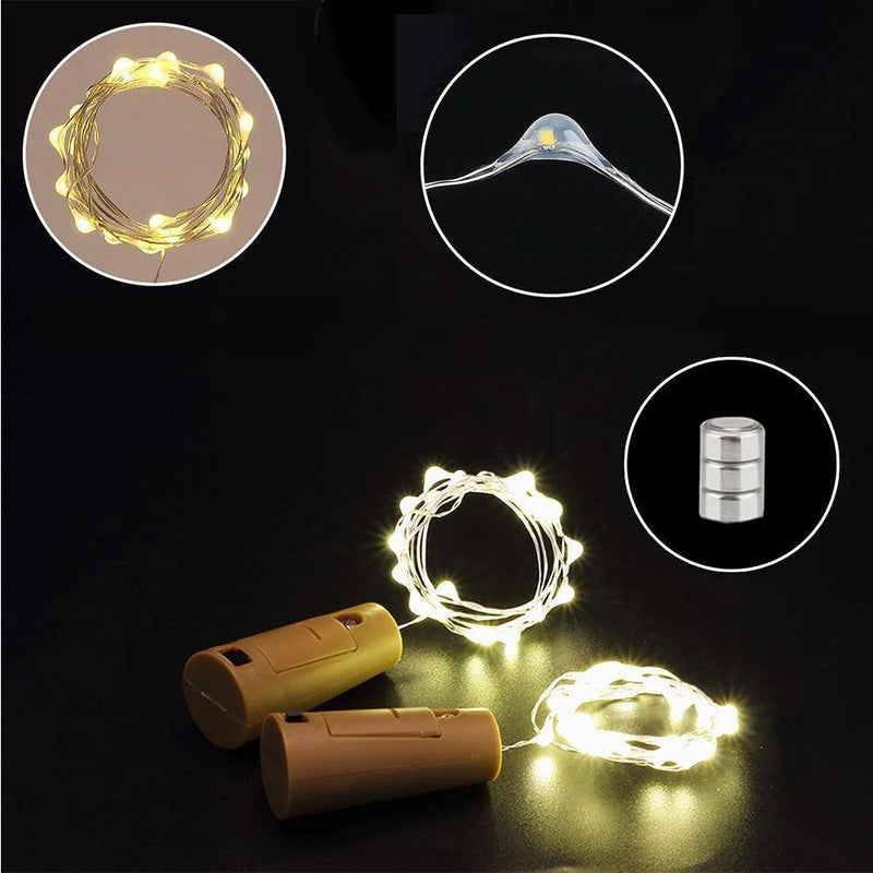 Botella LED luz corcho luz de noche DIY deco regalo