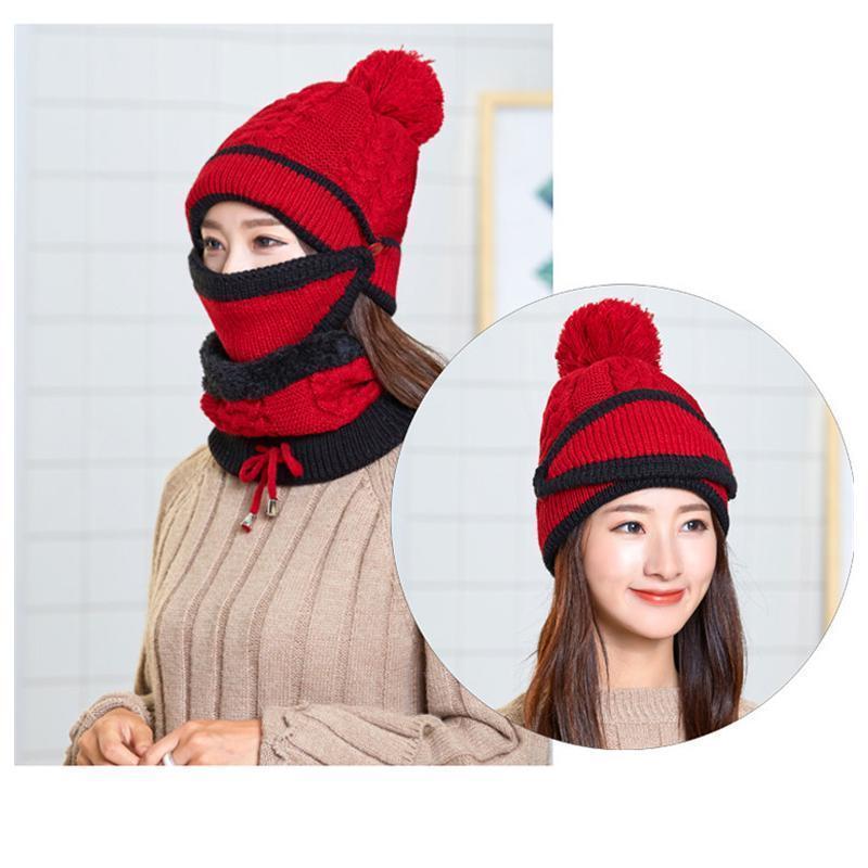 Gorro y bufanda de invierno para mujer