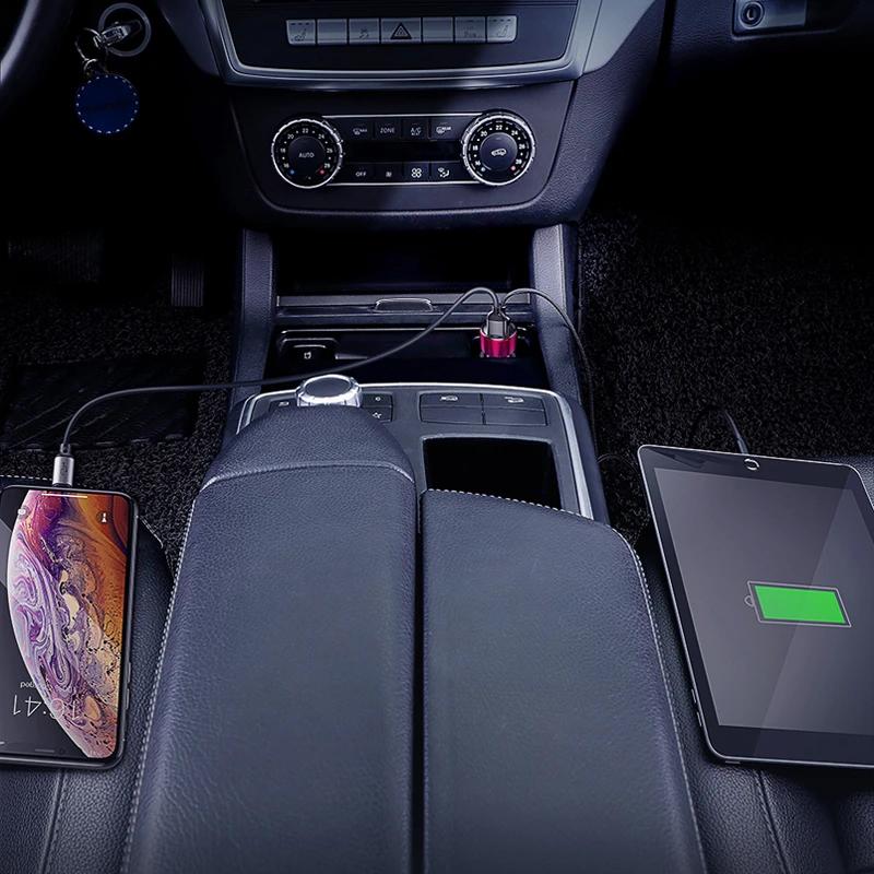 Cargador de coche con pantalla digital LED