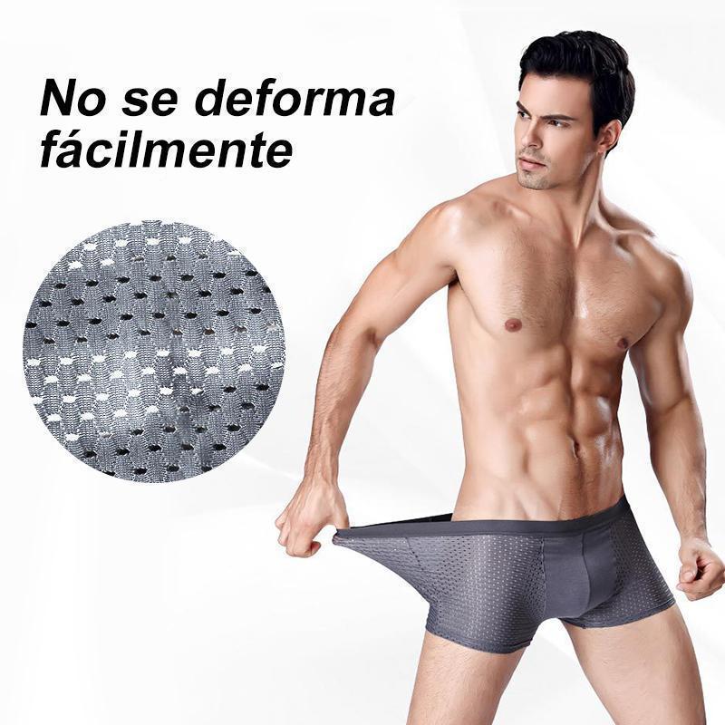 Bóxer Calzoncillo de Seda de Hielo Transpirable para Hombres