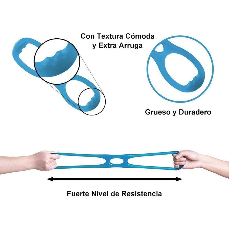 Cuerda elástica de silicona de ocho caracteres para Ejercitar músculo multisitio