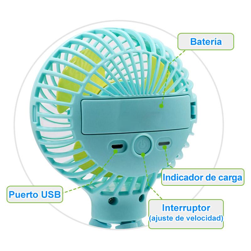 Mini ventilador portátil deformable