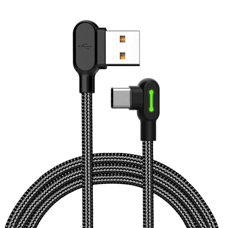 Cable USB Brillante con Diseño de 90 Grados