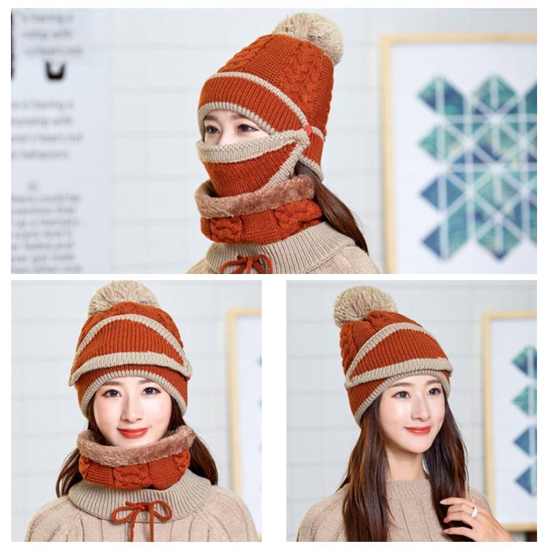 Gorro y bufanda de invierno para mujer